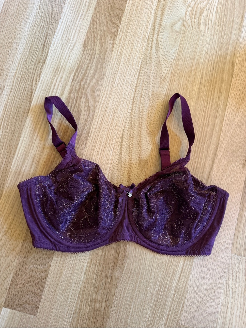 Wacoal Plum retro chic Lace Underwire Bra with Embroidered Detail